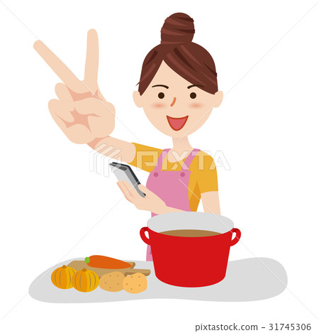Young lady kitchen Young lady kitchen 31745306