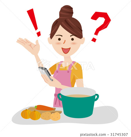 Young lady kitchen 31745307