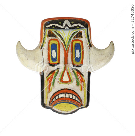 Grinning mask on white background 31746050