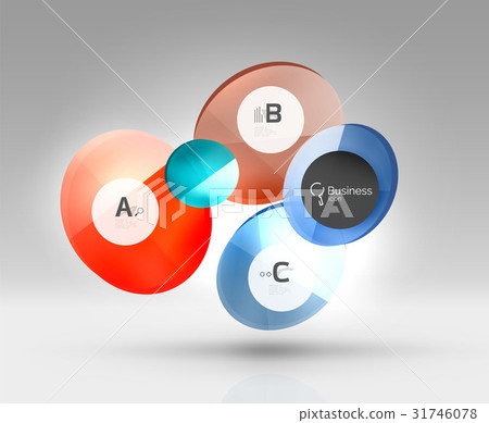 Shiny circles with text in 3d space Shiny circles with text in 3d space 31746078