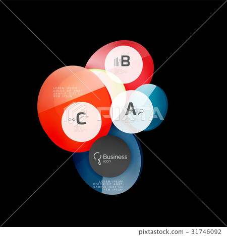 Glossy glass circle banner design template Glossy glass circle banner design template 31746092