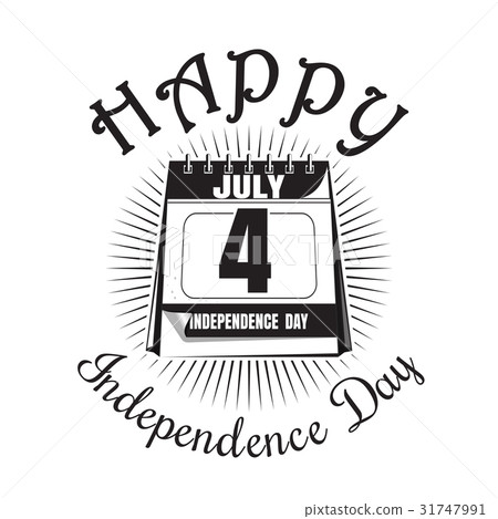 Calendar with date - 4th of July. Independence Day 31747991