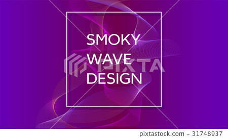Smoky waves background. Structural curved pattern 31748937