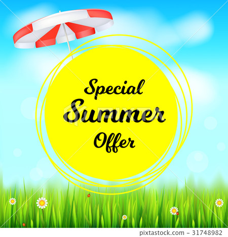 Special summer offer selling ad banner. Holiday Special summer offer selling ad banner. Holiday 31748982