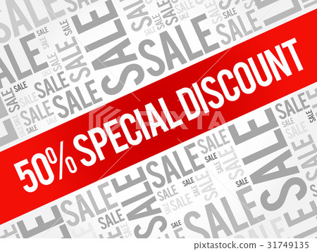 50% Special Discount sale words cloud 50% Special Discount sale words cloud 31749135