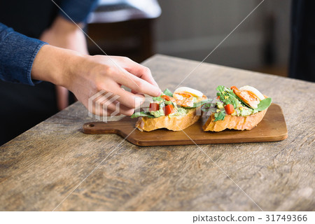 Open Sandwich Served 31749366