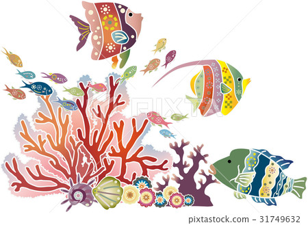 Crimson style Okinawa's sea life - tropical fish and coral Crimson style Okinawa's sea life - tropical fish and coral 31749632