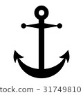 Anchor icon. Vector illustration isolated on white 31749810