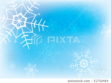 Blue and white snowflake vector background 31750464