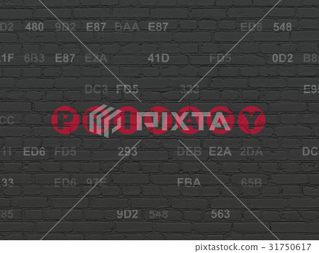 Security concept: Privacy on wall background Security concept: Privacy on wall background 31750617
