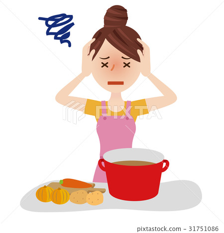 Young housewife kitchen Young housewife kitchen 31751086