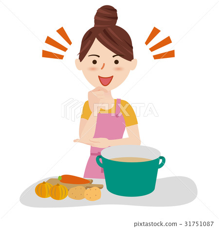 Young housewife kitchen Young housewife kitchen 31751087