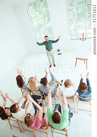 Speaker at Business Meeting in the conference hall 31751611