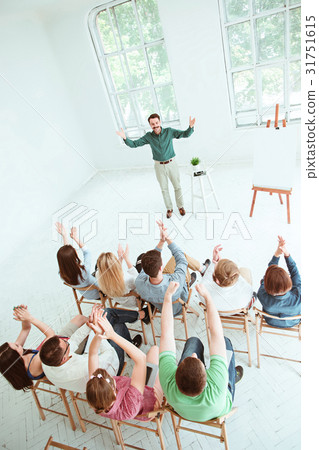 Speaker at Business Meeting in the conference hall 31751615