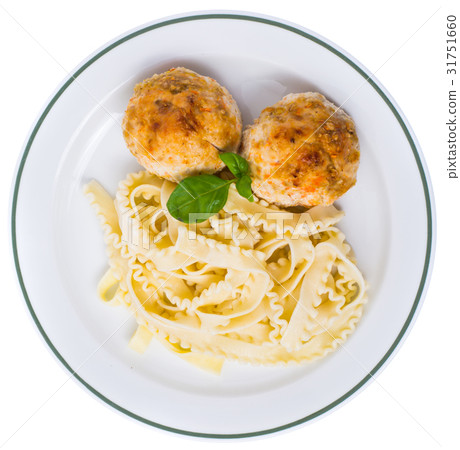Pasta with cutlets for lunch 31751660