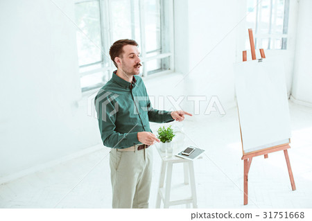 Speaker at Business Meeting in the conference hall Speaker at Business Meeting in the conference hall 31751668