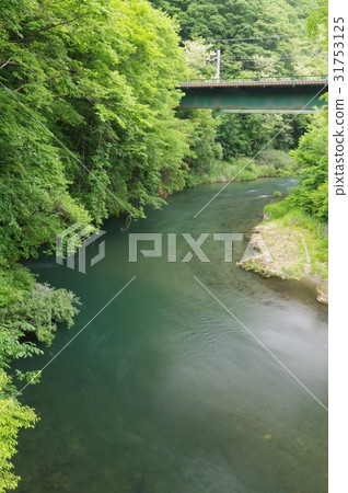 Shinshu Kiso's scenic spot Bobuchi (slow shutter) warlords Kiso Yoshinaka's lover Love dragged by Ryujin 31753125