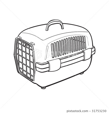 Plastic pet travel carrier for transporting cats 31753230