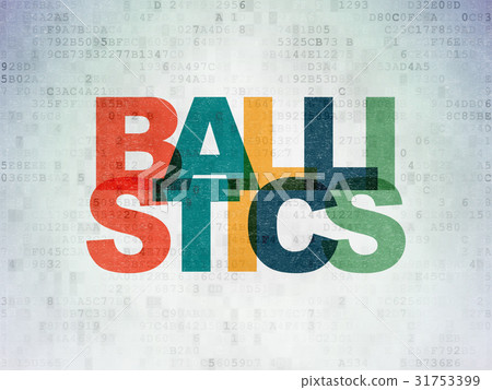 Science concept: Ballistics on Digital Data Paper Science concept: Ballistics on Digital Data Paper 31753399
