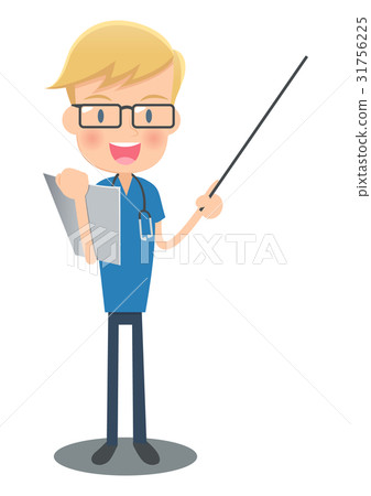 A blue surgical cloth doctor who has a file and explained with a command stick 31756225