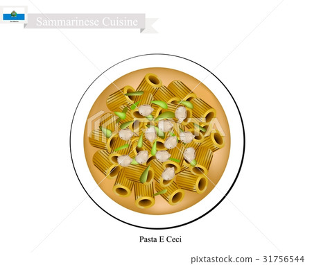 Pasta E Ceci, A Famous Dish in San Marino - Stock Illustration [31756544] -  PIXTA