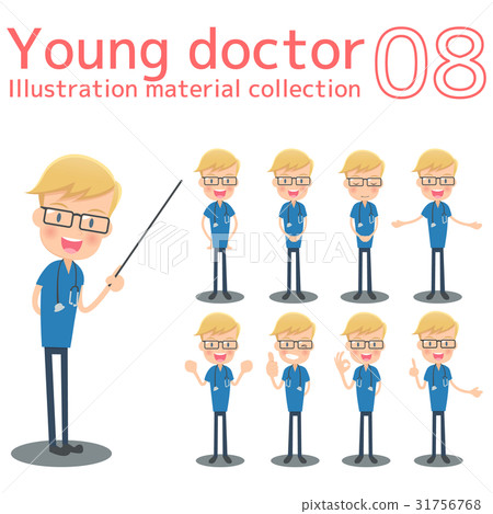 Blue surgical clothes doctor set 31756768