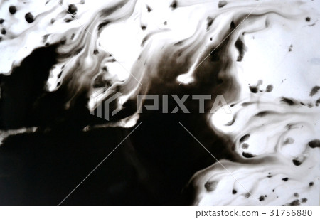 Black Ink Conveyed Over White Close-up Paper. Black Ink Conveyed Over White Close-up Paper. 31756880