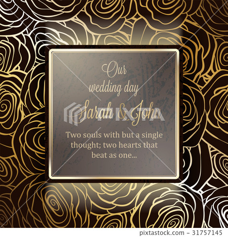 Invitation card, background with luxury gold frame Invitation card, background with luxury gold frame 31757145
