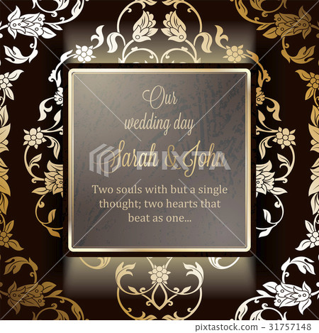Invitation card, background with luxury gold frame Invitation card, background with luxury gold frame 31757148