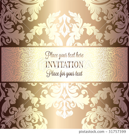 Baroque background with antique ornaments 31757399