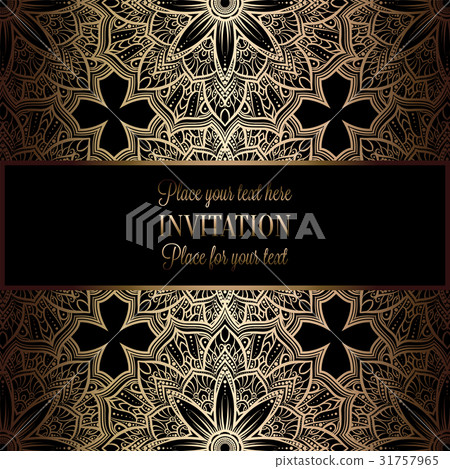 Baroque background with vintage frame 31757965