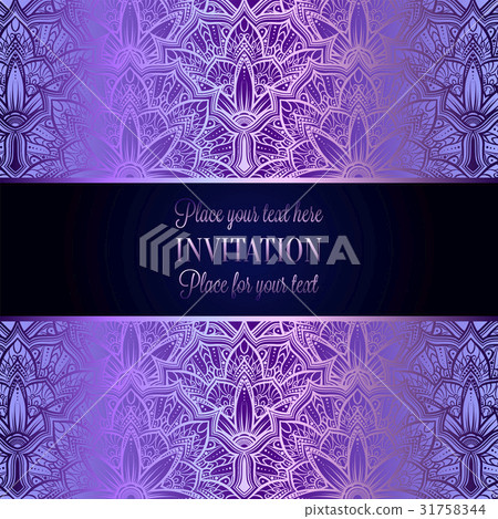 Wedding invitation or card, intricate lace mandala Wedding invitation or card, intricate lace mandala 31758344