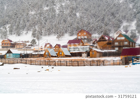View of Goloustnoye Village in the winter 31759121