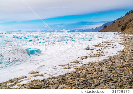 Ice blocks in frozen Lake Baikal Ice blocks in frozen Lake Baikal 31759175