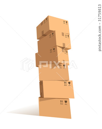 Cardboard boxes stacks 31759813