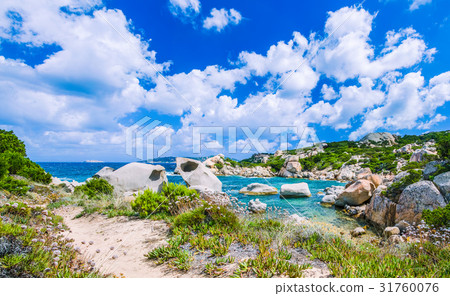 Cala Scilla place near Costa Serena with sandstone 31760076