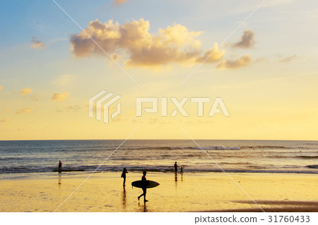 People on Bali island beach 31760433