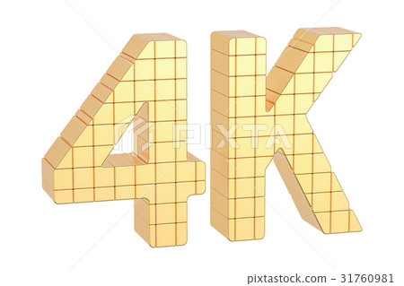 4K concept, 3D rendering 31760981