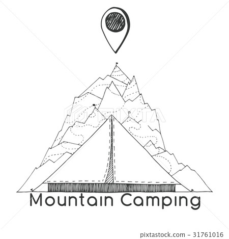 Tent against the background of mountains. Tent against the background of mountains. 31761016
