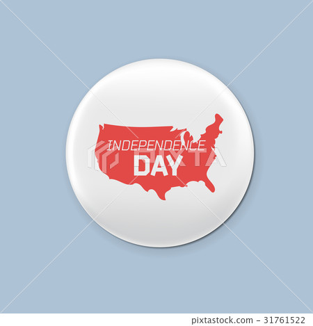 Steel round badge set. Patriotic brooch. 4th of Steel round badge set. Patriotic brooch. 4th of 31761522
