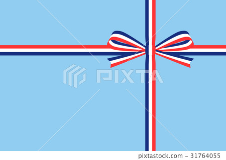 Gift wrap: French flag pattern ribbon 31764055