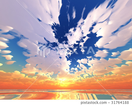 Wind and clouds with the sea 31764188