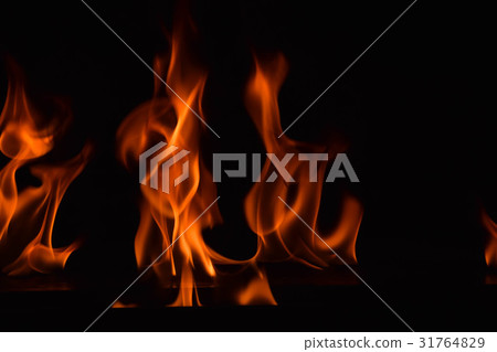 Fire flames on black background Fire flames on black background 31764829