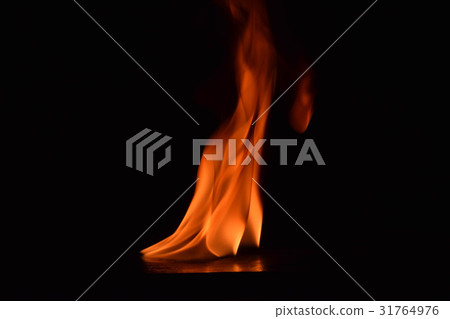 Fire flames on black background 31764976