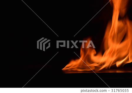 Fire flames on black background 31765035