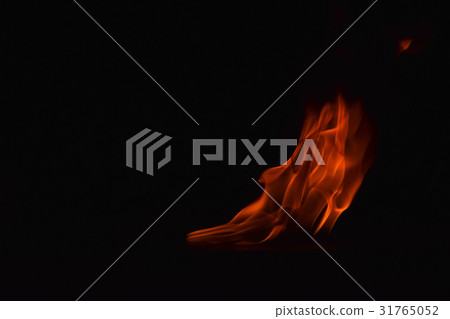 Fire flames on black background Fire flames on black background 31765052