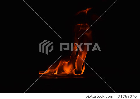 Fire flames on black background 31765070