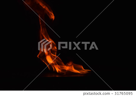 Fire flames on black background 31765095