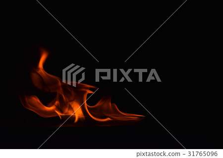 Fire flames on black background Fire flames on black background 31765096