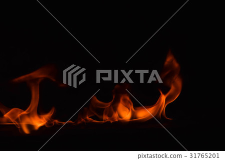 Fire flames on black background Fire flames on black background 31765201